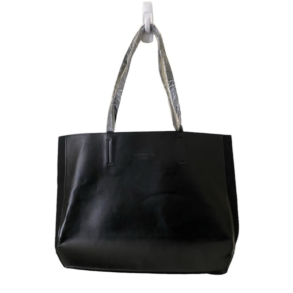 Vegan leather & Suede Large Tote - Picture 2 of 4